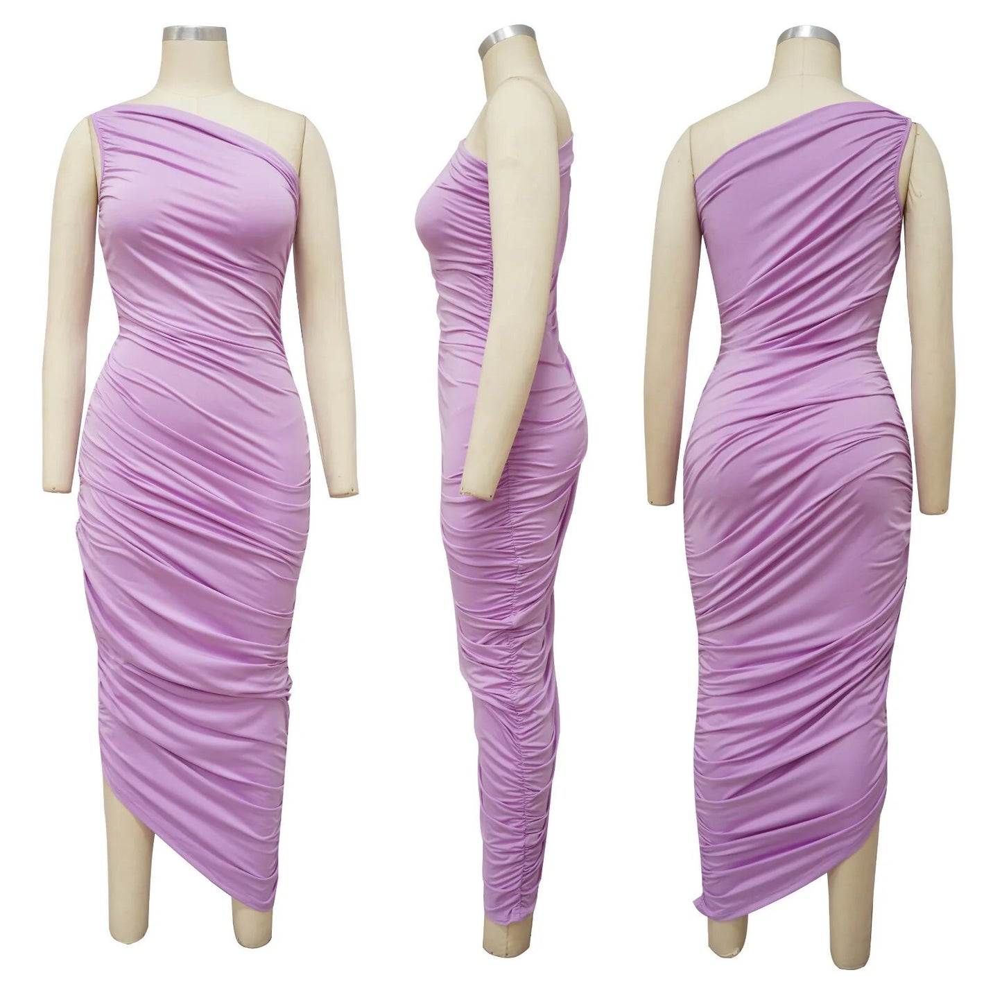 “Jasmine” Asymmetrical Midi Dress