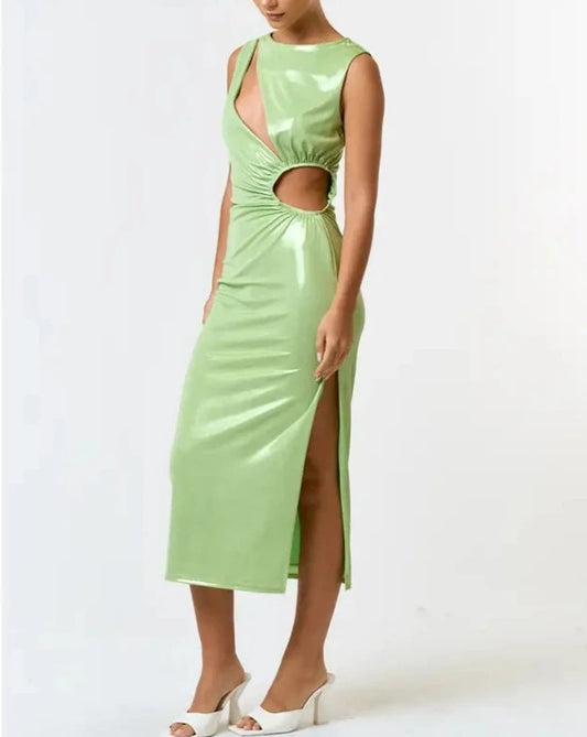 "Key Lime" Cutout Party Dress